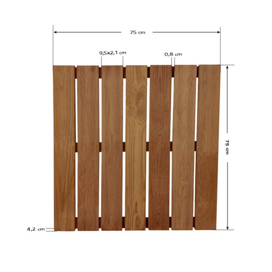 Πάτωμα πλακάκι ντεκ εξωτερικού χώρου - 75x75cm