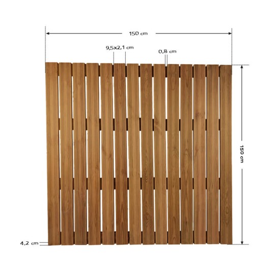 Πάτωμα πλακάκι ντεκ εξωτερικού χώρου - 150x150cm