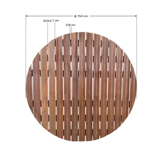 Πάτωμα πλακάκι ντεκ εξωτερικού χώρου - στρογγυλό1 Φ50cm