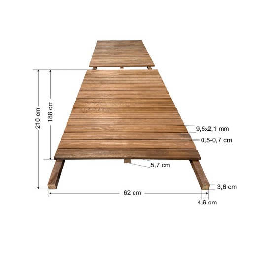 Σταθερός διάδρομος 0431 κουμπωτός 210x62x5,7 cm