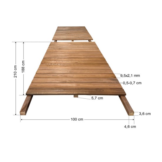 Σταθερός διάδρομος 0433 κουμπωτός 210x100x5,7 cm
