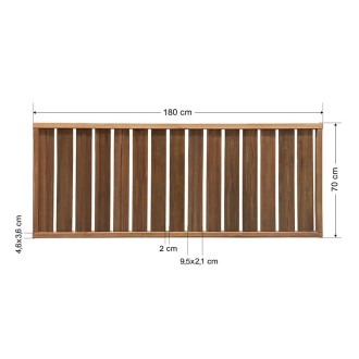 Ξύλινος φράχτης κλειστού τύπου 180x70cm