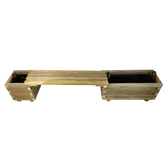 Potted bench set 190x30x36cm
