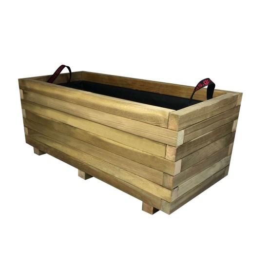Wooden Planter parallelogram 90x40x36cm