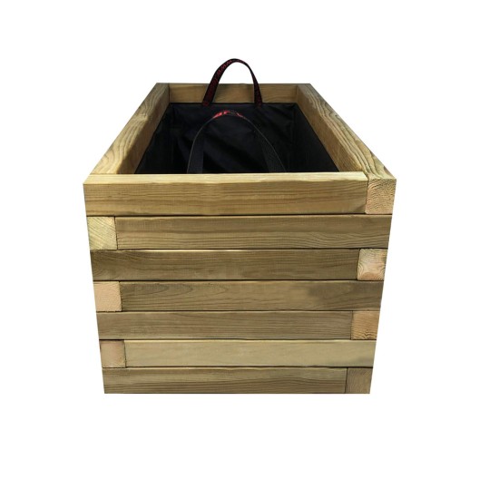 Wooden Planter parallelogram 90x40x36cm