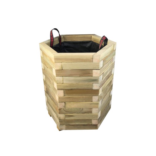 Γλάστρα εισόδου εξάγωνη - ανοιχτές γωνίες - Δ52x45x60