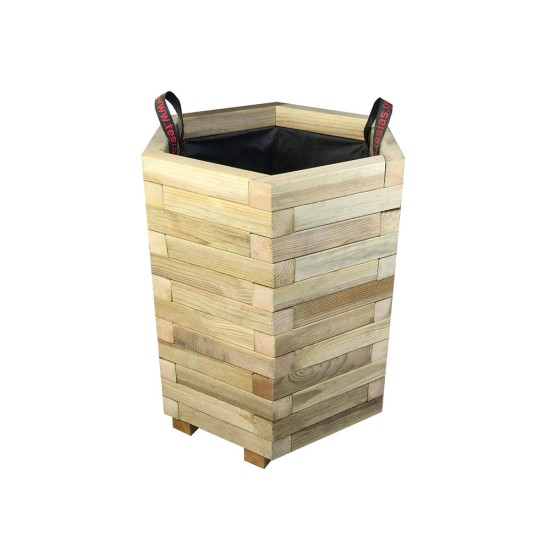 Γλάστρα εισόδου εξάγωνη - ανοιχτές γωνίες - Δ52x45x60