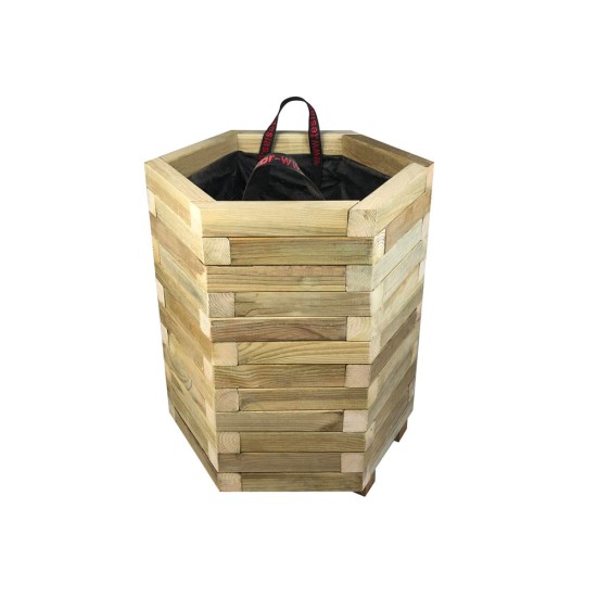 Γλάστρα εισόδου εξάγωνη - ανοιχτές γωνίες - Δ52x45x60