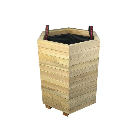 Γλάστρα εισόδου εξάγωνη στριφτή - 52x45x60