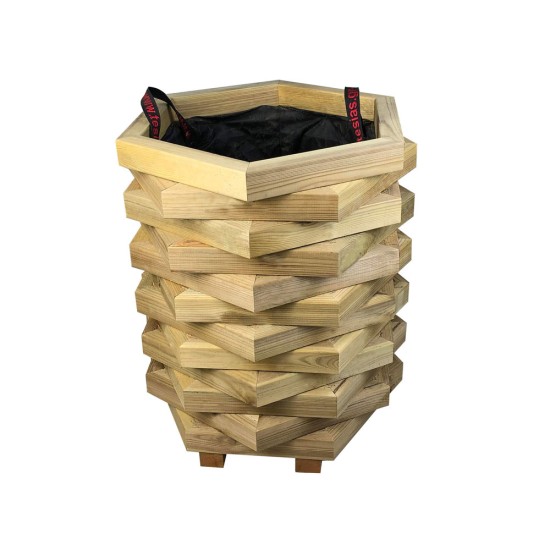 Γλάστρα εισόδου δωδεκάγωνη - κλειστές γωνίες - 52x45x60