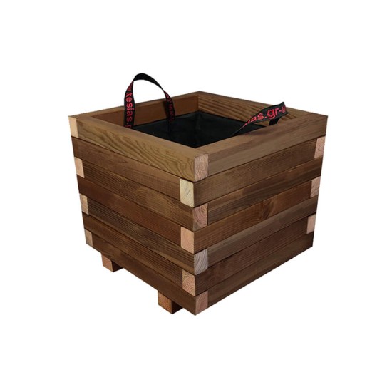 ΤΕΤΡΑΓΩΝΗ ξύλινη γλάστρα - 40x40x36