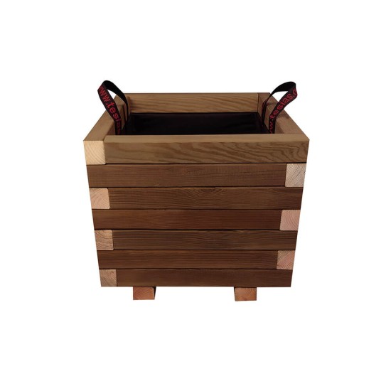 ΤΕΤΡΑΓΩΝΗ ξύλινη γλάστρα - 40x40x36