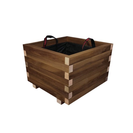 ΤΕΤΡΑΓΩΝΗ ξύλινη γλάστρα - 50x50x36