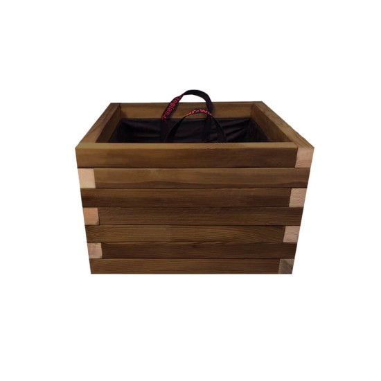 ΤΕΤΡΑΓΩΝΗ ξύλινη γλάστρα - 50x50x36