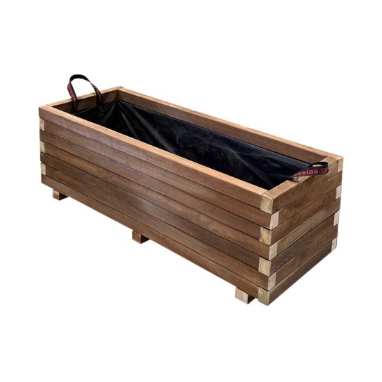Ζαρντινιέρα Ξύλινη Παραλ/μη 110x40x36cm