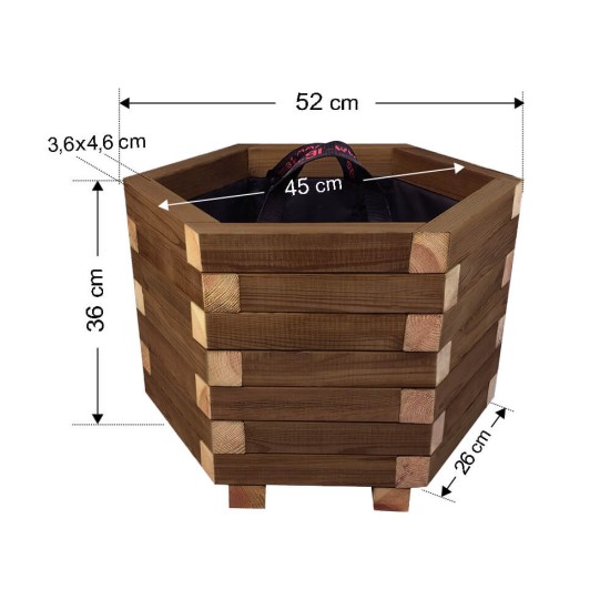 ΕΞΑΓΩΝΗ με ανοιχτές γωνίες - Δ52x36