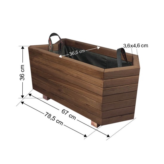 Ζαρντινιέρα Ξύλινη Βέλος - 78x36cm