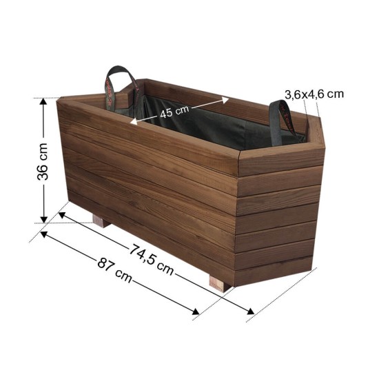 Ζαρντινιέρα Ξύλινη Βέλος - 87x45cm