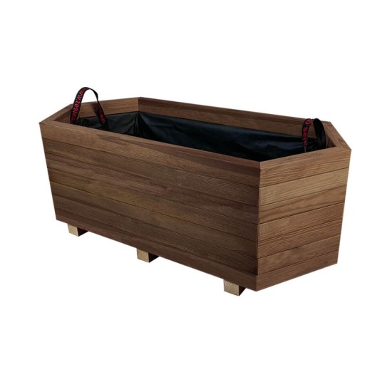 Ζαρντινιέρα Ξύλινη εξάπλευρη Δ85x36,5