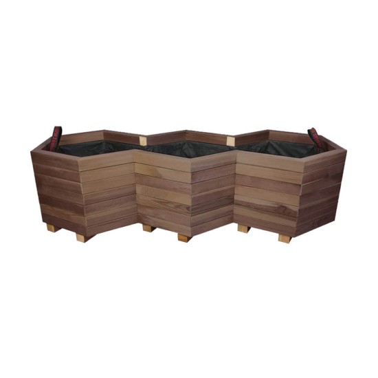 Ζαρντινιέρα τριπλή εξάγωνη 125x52