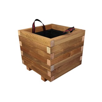 ΤΕΤΡΑΓΩΝΗ ξύλινη γλάστρα - 40x40x36