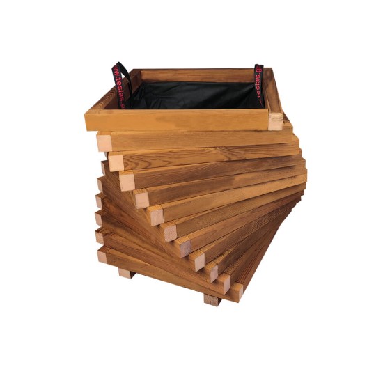 Γλάστρα εισόδου τετράγωνη στριφτή - 50x50x60