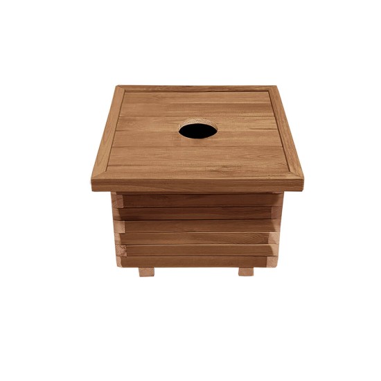 Ξύλινος κάδος απορριμμάτων τετράγωνος | 50x50x40 - 60lt