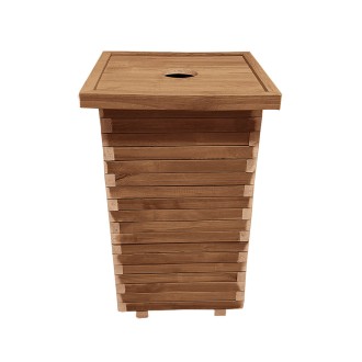 Ξύλινος κάδος απορριμμάτων τετράγωνος | 50x50x94 - 225lt