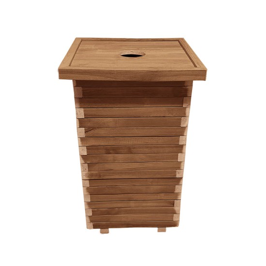 Ξύλινος κάδος απορριμμάτων τετράγωνος | 50x50x94 - 225lt
