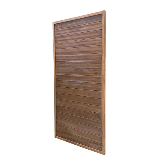 Ξύλινο καφασωτό εξωτερικού χώρου , με μοντέρνος σχεδιασμό και ανθεκτικό σε καιρικές συνθήκες