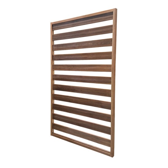 Ξύλινο καφασωτό εξωτερικού χώρου , με μοντέρνος σχεδιασμό και ανθεκτικό σε καιρικές συνθήκες