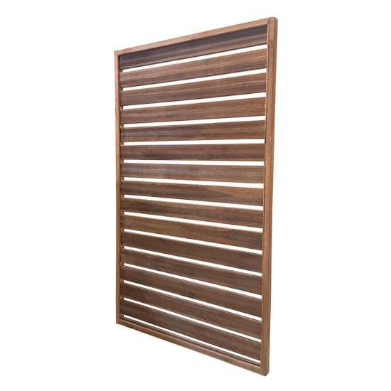 Ξύλινο καφασωτό εξωτερικού χώρου , με μοντέρνος σχεδιασμό και ανθεκτικό σε καιρικές συνθήκες