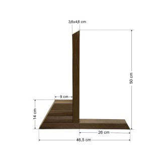 Ξύλινη Βάση 50021 για καφασωτά και φράχτες 46,5Χ50 cm