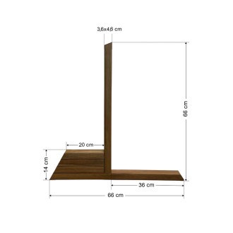 Ξύλινη Βάση 50022 για καφασωτά και φράχτες 66Χ66 cm