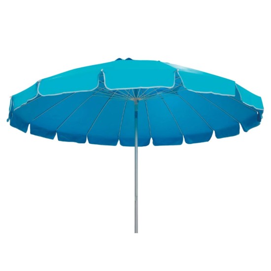 Ομπρέλα παραλίας πισίνας Φ250cm / 16 - Polyester - Μπλε Ομπρέλα παραλίας πισίνας Φ250cm / 16 - Polyester - Μπλε