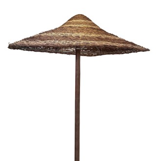Ξύλινη ομπρέλα θαλάσης Βέργα Δίχρωμη Αντοχής 6 μποφόρ