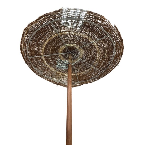 Ξύλινη ομπρέλα θαλάσης Βέργα Δίχρωμη Αντοχής 6 μποφόρ