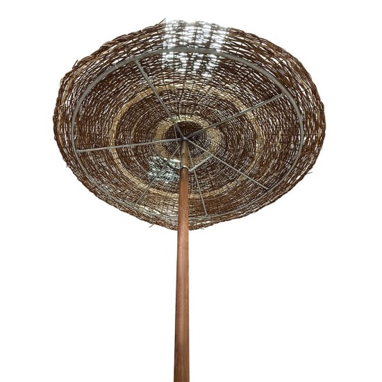 Ξύλινη ομπρέλα θαλάσης Βέργα Δίχρωμη Αντοχής 6 μποφόρ