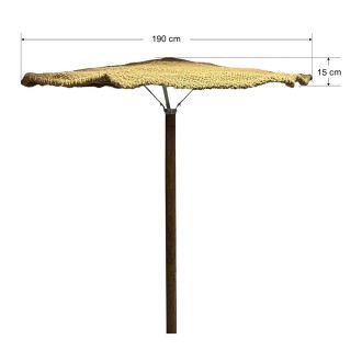 Ομπρέλα Οκτάγωνο Κοκοφοίνικας αντοχής 5 μποφόρ