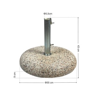 Βάση Ομπρέλας 35kg τσιμεντένια με Ψηφίδα