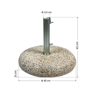 Βάση Ομπρέλας 50kg τσιμεντένια με Ψηφίδα
