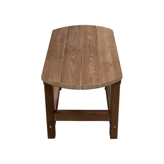 Παγκάκι κήπου 2 ατόμων οβάλ 74x35x36cm