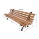 Παγκάκι 4 ατόμων βαρέου τύπου 240 Χ47 Χ73 cm