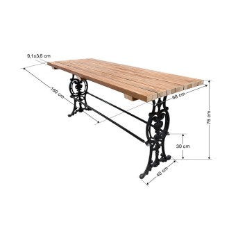 Τραπέζι 6 ατόμων 160 Χ68 Χ76 cm 