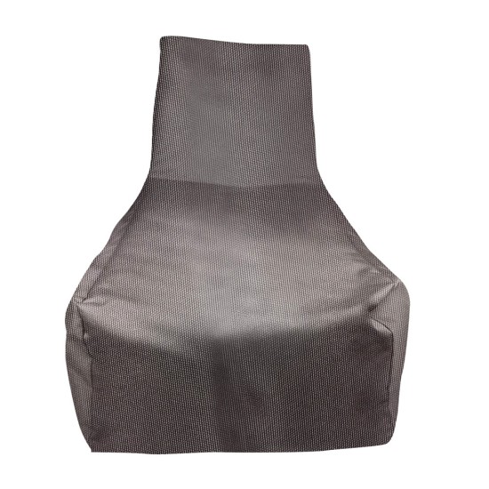 Ξαπλώστρα Πουφ με πλάτη | Αδιάβροχη | 140x65x80x33 | Γκρι Καραβόπανο