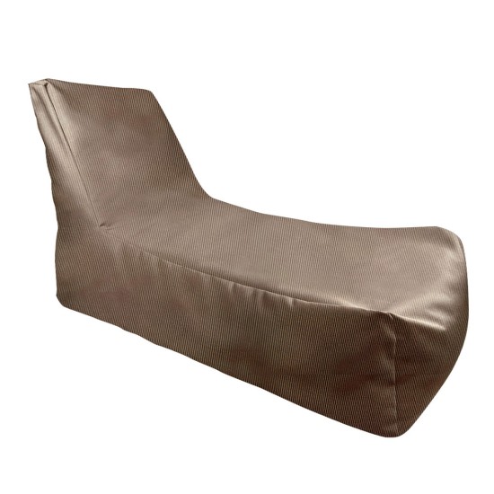 Ξαπλώστρα Πουφ με πλάτη | Αδιάβροχη | 140x65x80x33 | Μπεζ Καραβόπανο