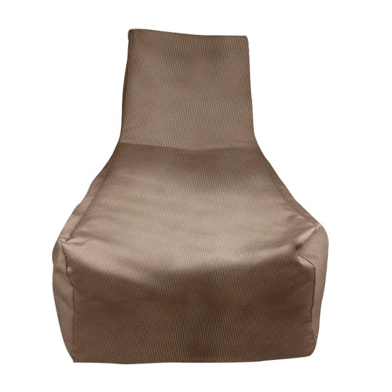 Ξαπλώστρα Πουφ με πλάτη | Αδιάβροχη | 140x65x80x33 | Μπεζ Καραβόπανο