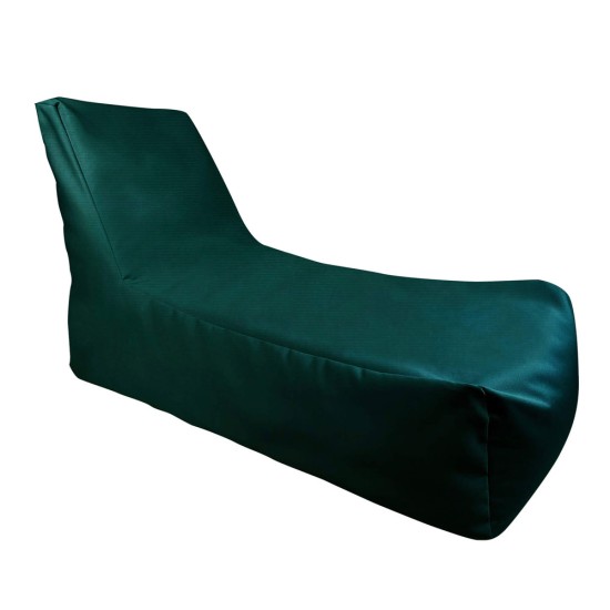 Ξαπλώστρα Πουφ με πλάτη | Αδιάβροχη | 140x65x80x33 | Πράσινο Καραβόπανο