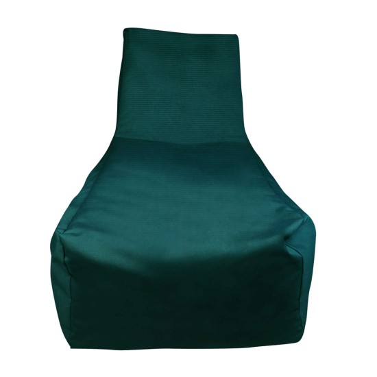 Ξαπλώστρα Πουφ με πλάτη | Αδιάβροχη | 140x65x80x33 | Πράσινο Καραβόπανο