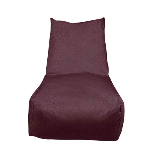 Πολυθρόνα Πουφ | Αδιάβροχη | 90x65x90x33  | Καφέ Δερματίνη